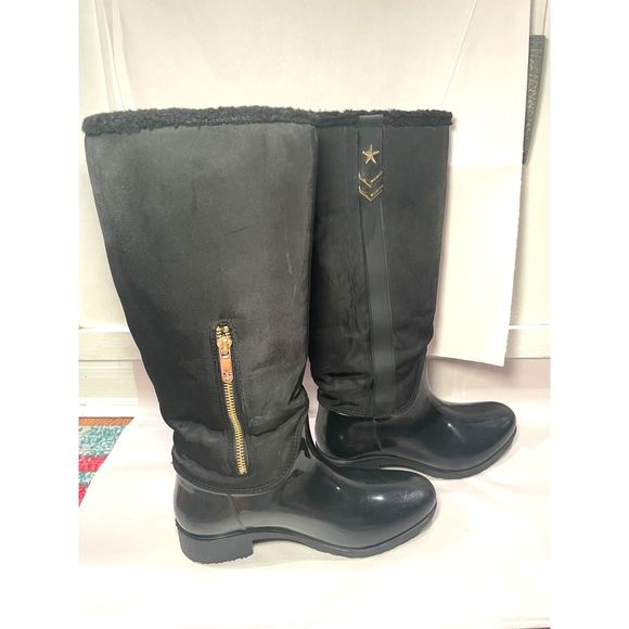 Tommy Hilfiger Four2 Riding Rain Boot Size 7 Womens‎ - Picture 2 of 7